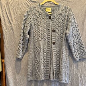 Kilronan Cable Knit Cardigan with Buttons
Made in Ireland.